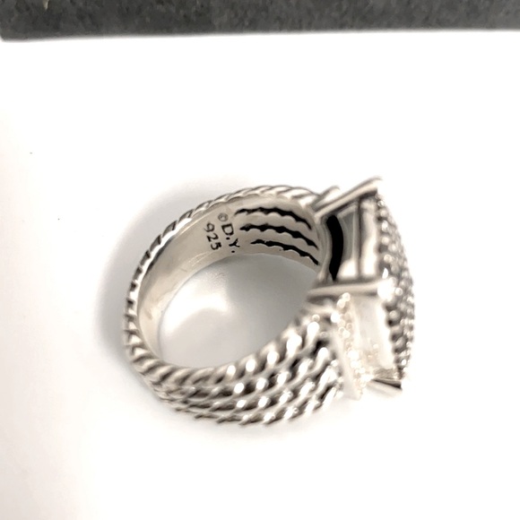 16x12mm David Yurman Medium Wheaton Ring with Black & Brilliant Pave Diamonds - Picture 6 of 6